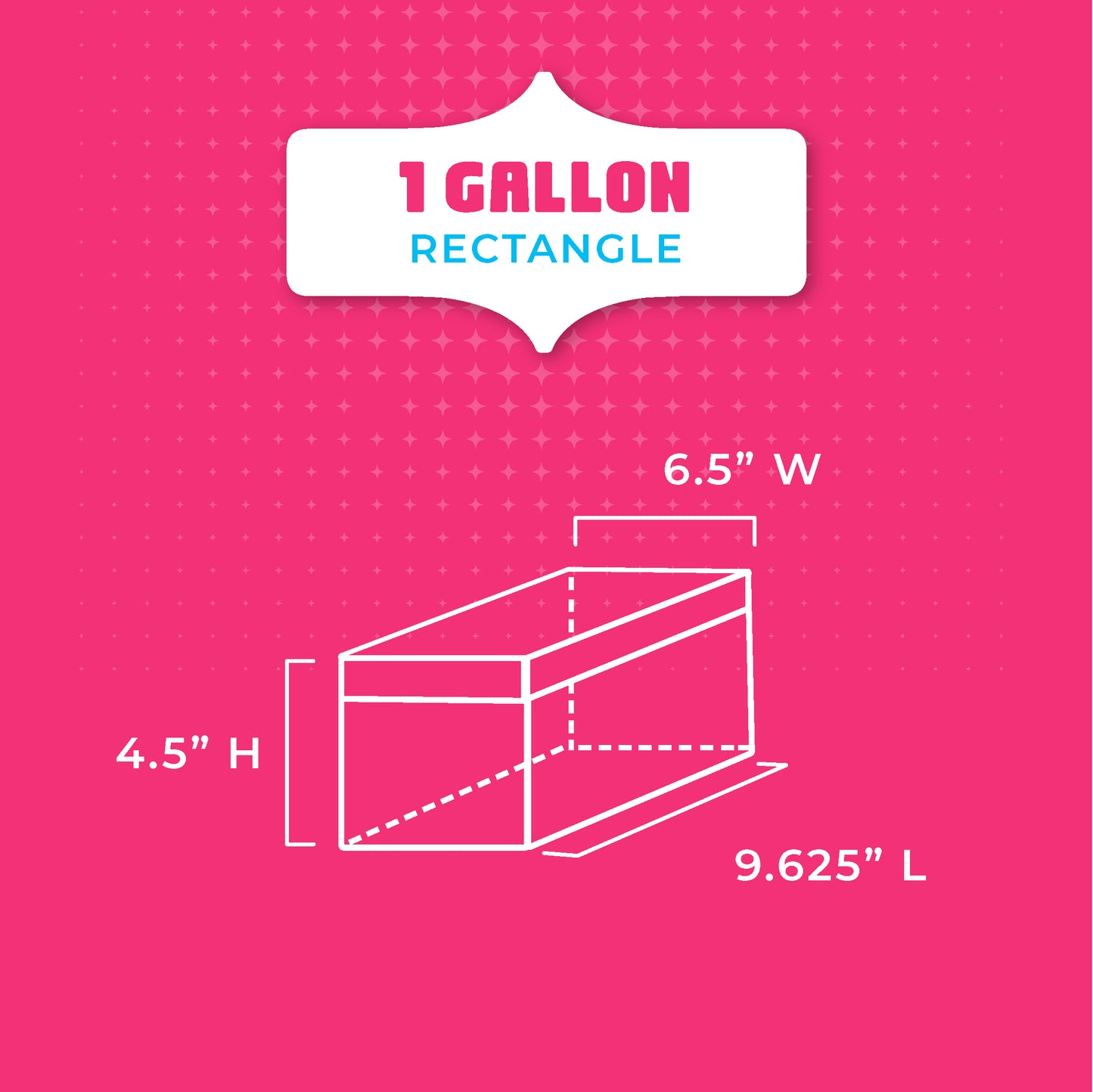 1 Gallon Rectangle Container