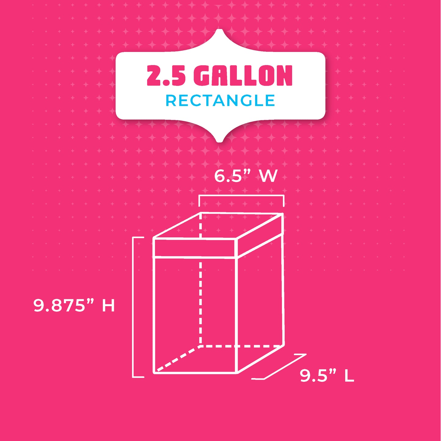 2.5 Gallon Rectangle Container