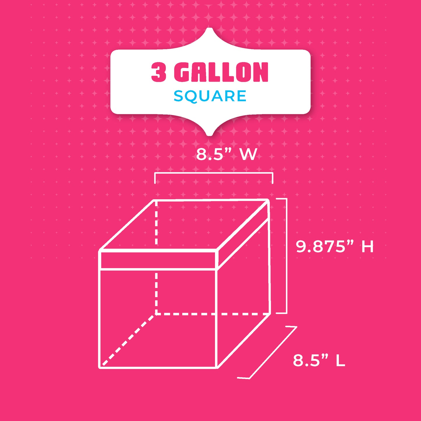 3 Gallon Square Container