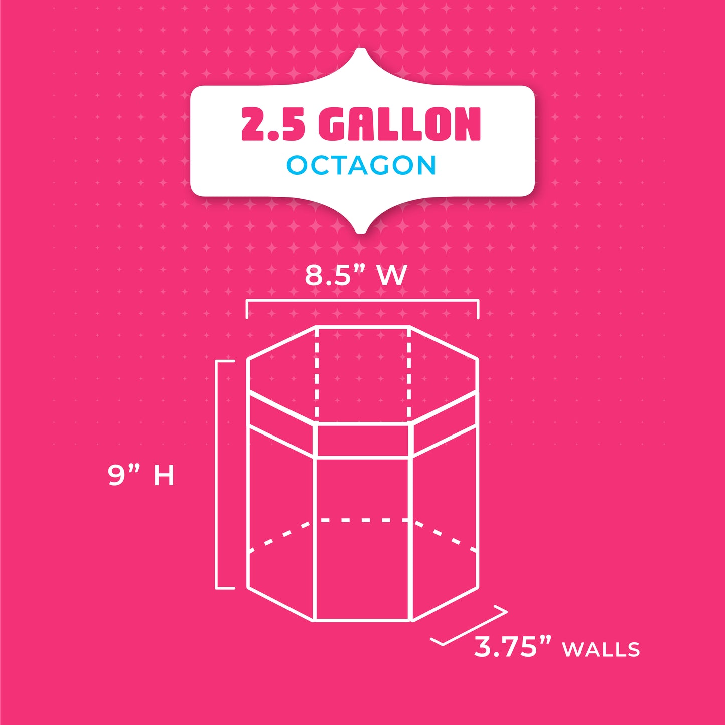 2.5 Gallon Octagon Container